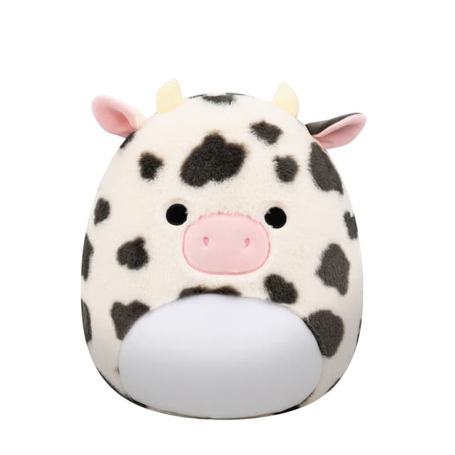 Squishmallows FuzzAMallow Official 16 inch Colin the Black And White Spotted Cow - Child's Ultra Soft Stuffed Plush Toy