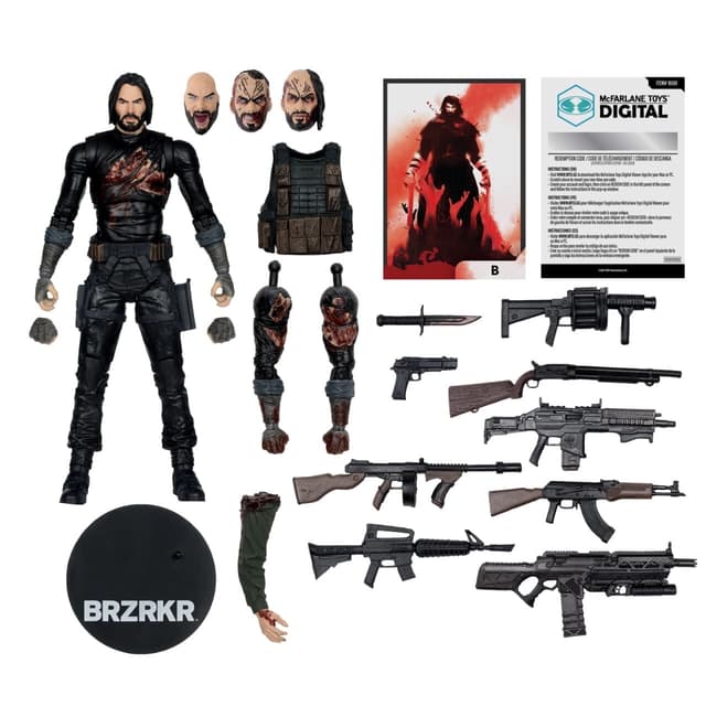 BRZRKR B 7" Deluxe Action Figure with McFarlane Toys Digital Collectible