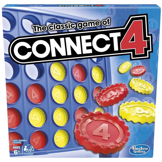 Connect 4 Classic Grid Game, 4 in a Row Game for Kids, 2 Player Strategy, Holiday Gifts for Kids, Ages 6 and up