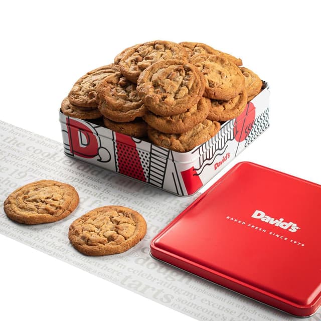 David's Cookies Peanut Butter Cookies Gift Basket, Fresh Baked Gourmet Sweet Treats, 1 lb
