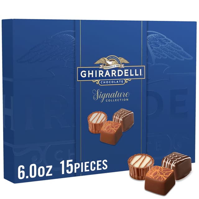 GHIRARDELLI Signature Collection Fine Assorted Chocolates Gift Box, 6 oz