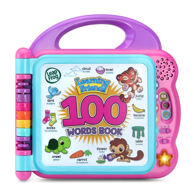 Leapfrog Learning Friends 100 Words Bilingual Electronic Book for Toddlers, Teaches Words, English and Spanish