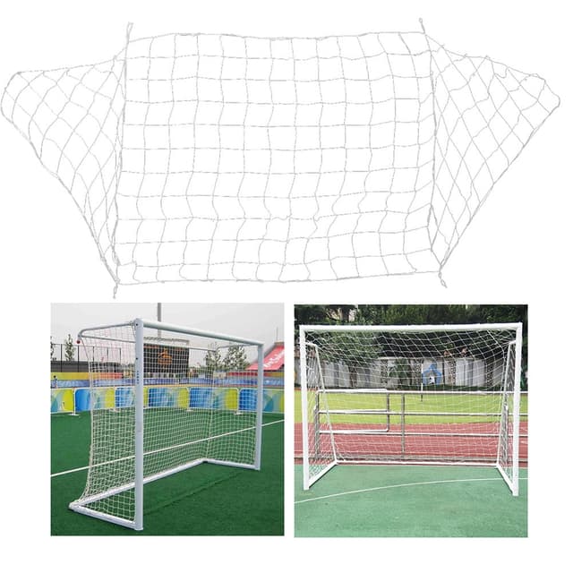LEORX 2pcs Football Soccer Goal Practical Outdoor Sports Training Match Net Sports Accessories Football Supplies for School (Suitable for 5 People)