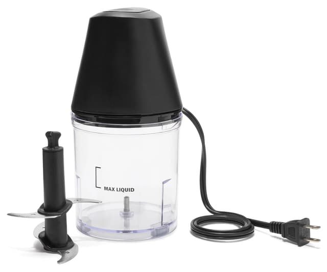 Mainstays 3 Cup Electric Food Chopper, Black, Plastic