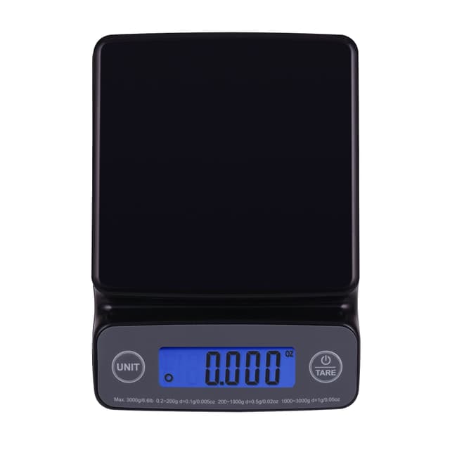 Mainstays 6LB High Precision Digital Kitchen Scale with Blue Backlit, Black
