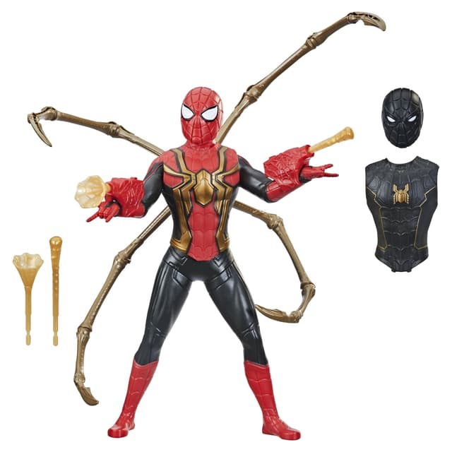 Marvel Spider-Man 13" Web Gear Spider-Man Action Figure, Spider Legs, Web Blasters, 15 Accessories, Stocking Stuffers for Kids