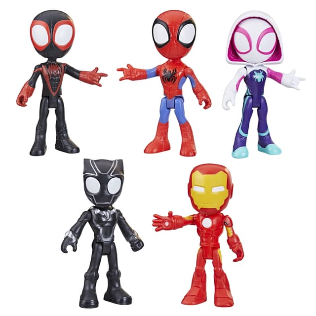 Marvel Spidey and His Amazing Friends, Hero Collection Pack, 5 Action Figures, Stocking Stuffers for Kids