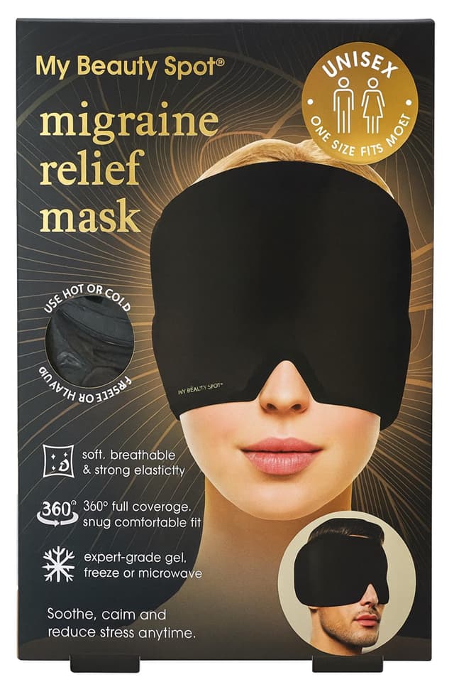 My Beauty Spot Therapeutic Migraine Facial Mask with Gel Inserts for Relaxation & Pain Relief