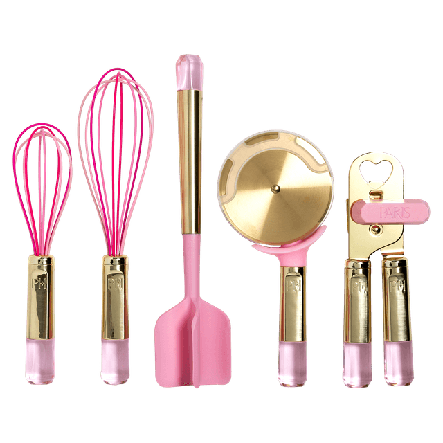 Paris Hilton 5 Piece Gadget Set with Pink Jewel Shaped Handle, Pink