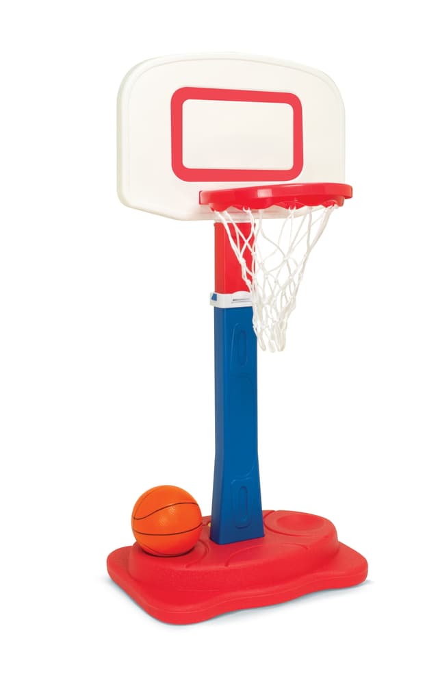 Play Day Adjustable Basketball Goal with Built-In Ball Storage and Easy Assembly
