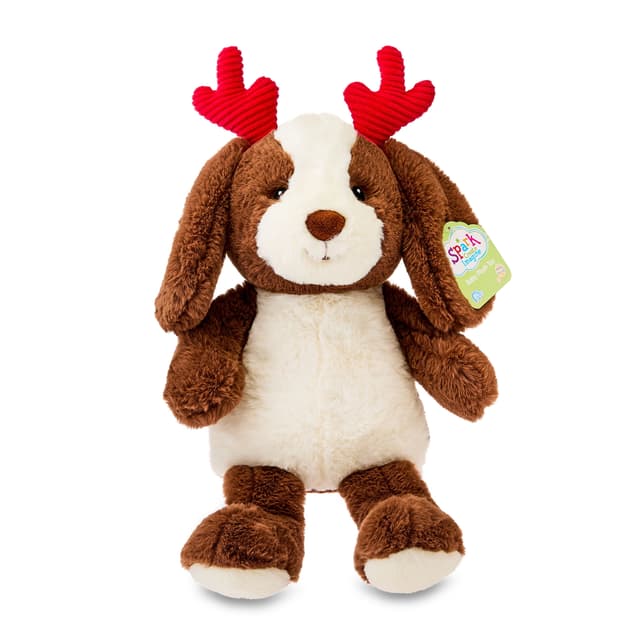 Spark.Create.Imagine. Holiday Plush Puppy Baby Toy, Brown, Infant