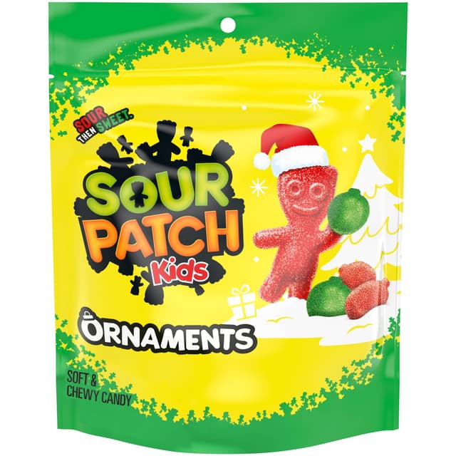 SOUR PATCH KIDS Ornaments Soft & Chewy Holiday Candy, 10 oz