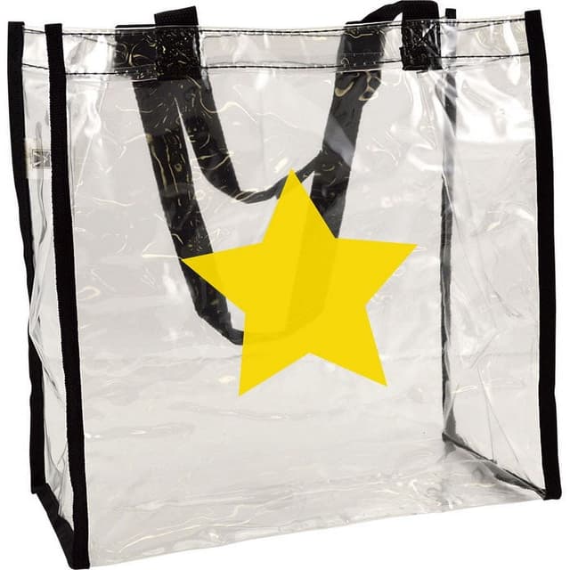 Set of 25 Clear Stadium Bags - Tote Bags with Star